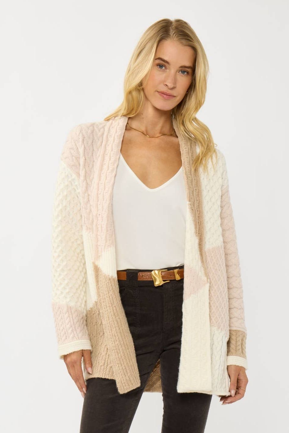 Blush Haven Colorblock Cardigan