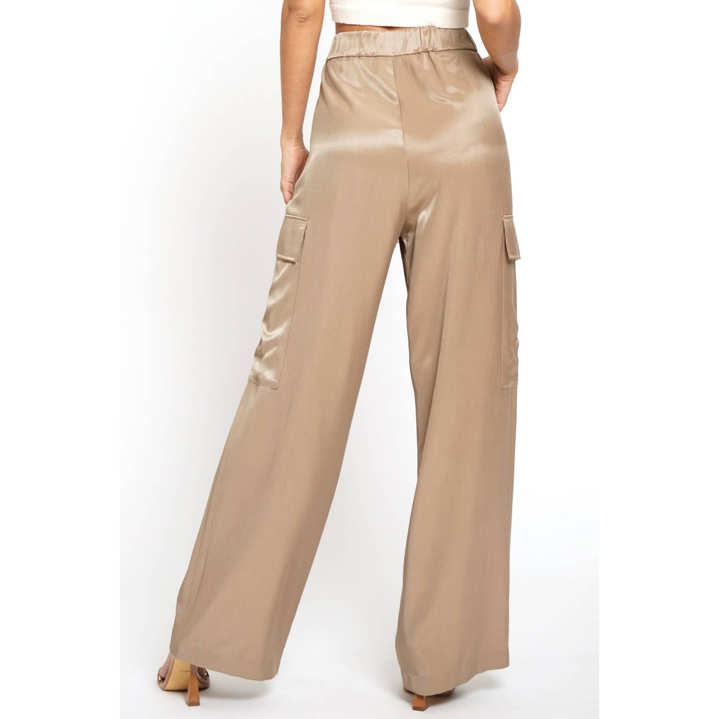 Shelly Satin Cargo Pants