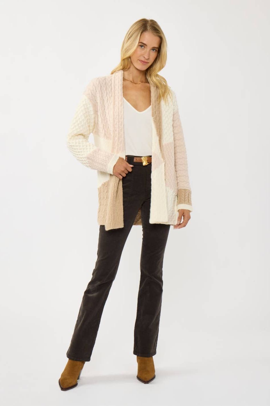 Blush Haven Colorblock Cardigan