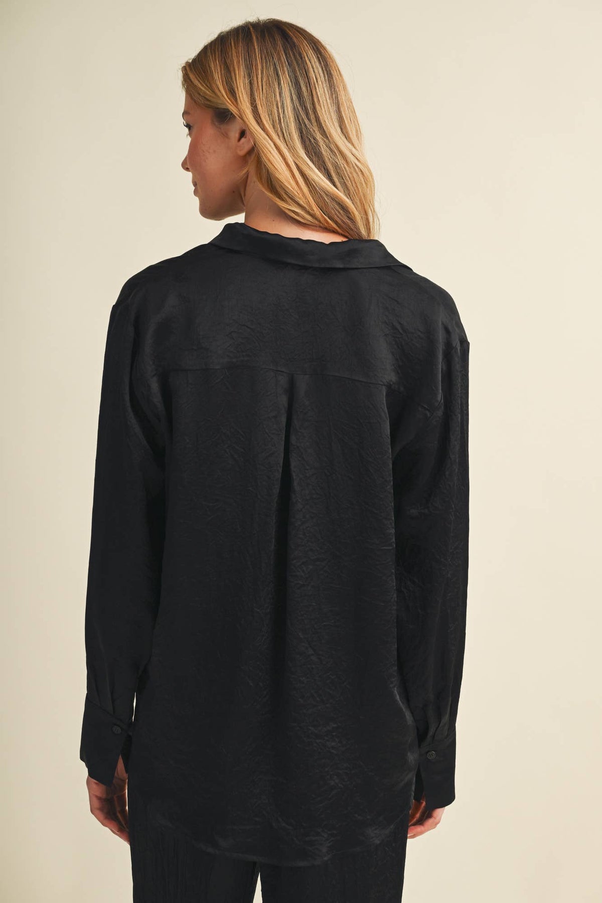Margot Textured Button-Front Blouse