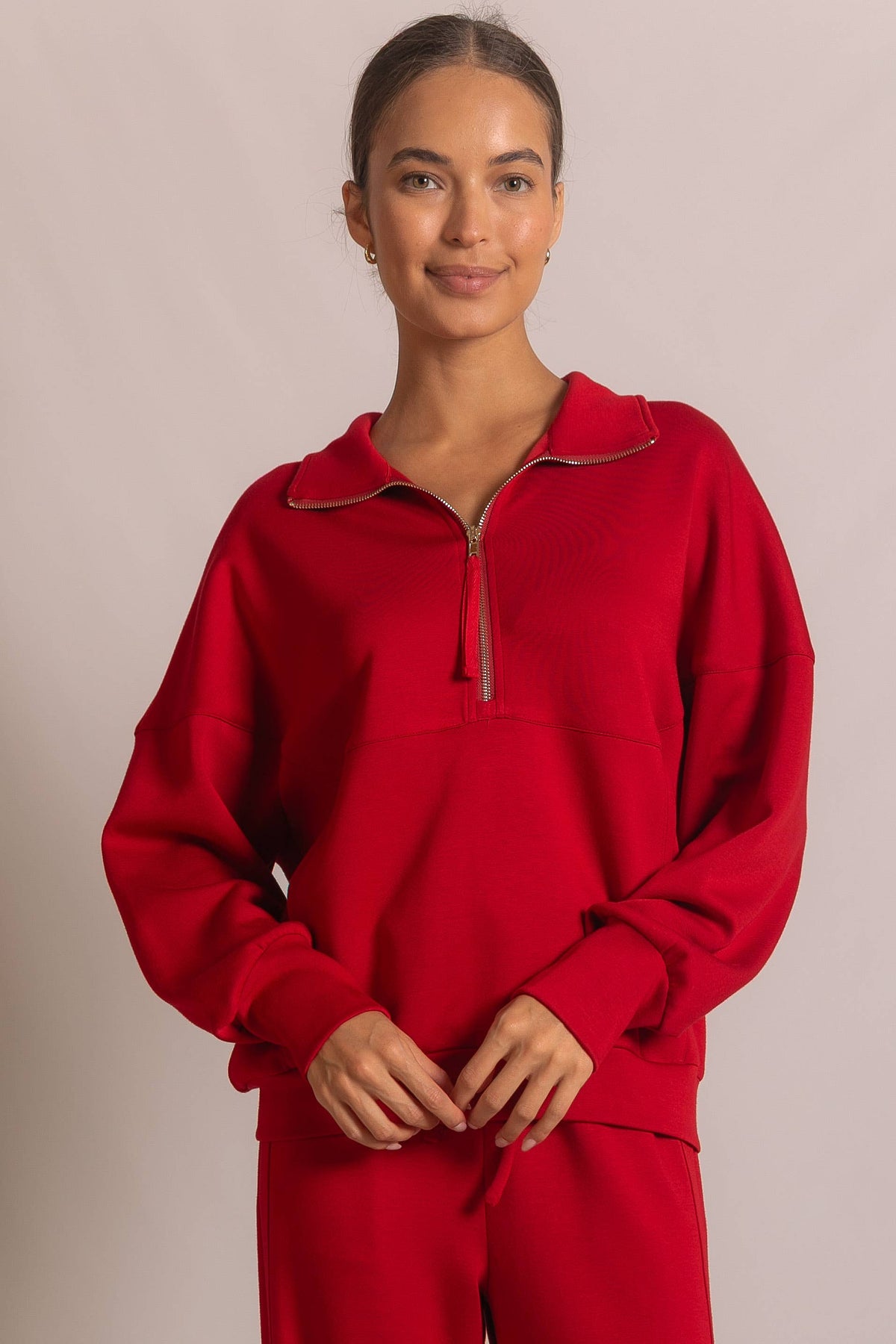 Josie Scuba Modal Half Zip Pullover